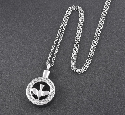 Stainless Steel Dove Decoration Cremation Jewelry for Ashes Keepsake Pendant Necklace