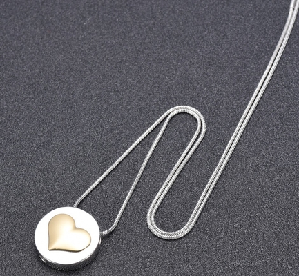 Stainless Steel Love Heart Keepsake Ashes Pendant for Human and Pet Cremation Jewelry