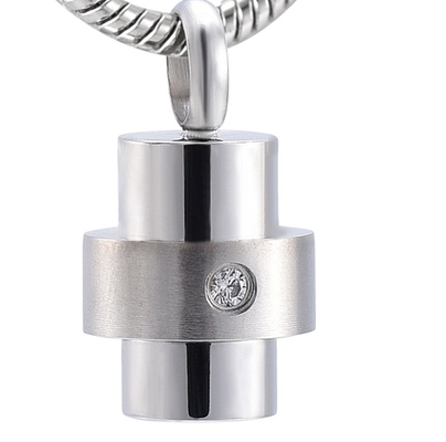 Cremation Cross Necklace for Ashes Stainless Steel Locket Keepsake Memorial Urns Gift
