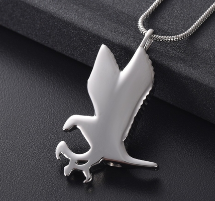 Stainless Steel Keepsake Cremation Jewelry for Ashes Holder Eagle Memorial Urn Necklace