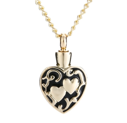 OEM/ODM Stainless Steel Love Heart Necklace Cremation Ashes Urn Pendant for Men Women