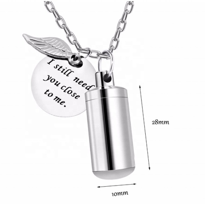 Picture Unisex Jewelry I Still Need You Close to Me Urn Necklace for Ashes Memorial Keepsake Cremation Pendant
