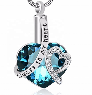 Stainless Steel Heart Locket Screw Necklace for Memorial Ashes Keepsake Pendant