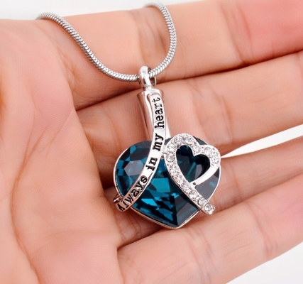 Stainless Steel Heart Locket Screw Necklace for Memorial Ashes Keepsake Pendant