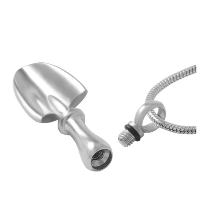 Picture Stainless Steel Spade Shape Cremation Urn Pendant for Human/Pet Ashes Jewelry
