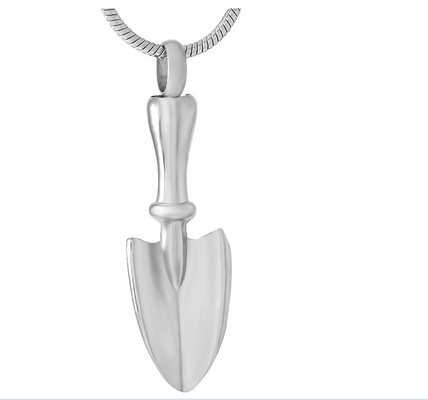 Picture Stainless Steel Spade Shape Cremation Urn Pendant for Human/Pet Ashes Jewelry