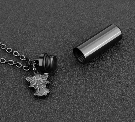 Jewelry Type Angel Wing Decorative Virgin Mary/Heart Shape Ornaments Keychain Vial Necklace for Ashes