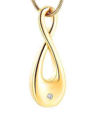 Stainless Steel Infinity Love Keepsake Urn Necklace for Human Pet Ashes Classic Style