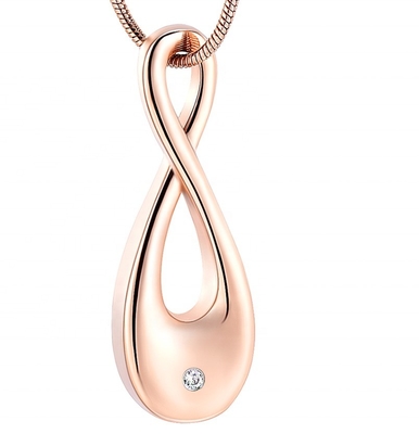 Stainless Steel Infinity Love Keepsake Urn Necklace for Human Pet Ashes Classic Style