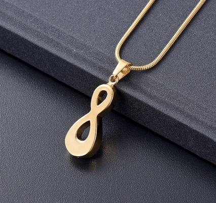 Ashes Pendant With Cubic Zircon Keepsake Urn For Human Pet 18K Gold Plated Decoration