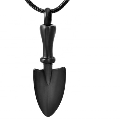 Shovel Shape Stainless Steel Cremation Necklace for Ashes CLASSIC Style Keepsake Pendant
