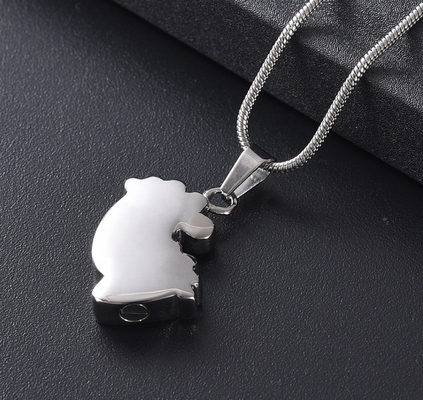 Crystal Keepsake Pendant Mini Cute Footprint Cremation Necklace for Ashes Stainless Steel