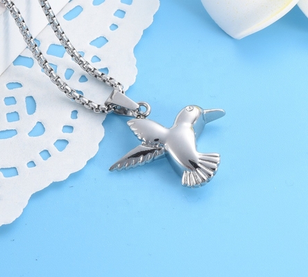 Fashion Little Bird Cremation Necklace For Pet Human Ashes Stainless Steel Memorial Urn Jewelry