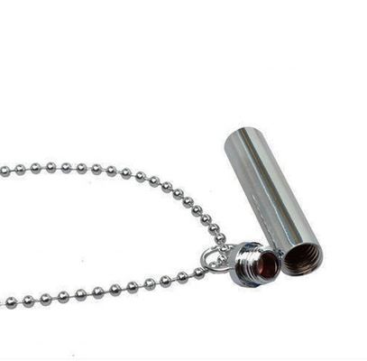18K Gold Plated Stainless Steel Cylinder Tube Ash Urn Pendant Necklace for Decoration