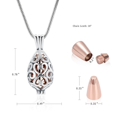 Stainless Steel Necklace Fashionable Cremation Urn Keepsake Jewelry for Men and Women