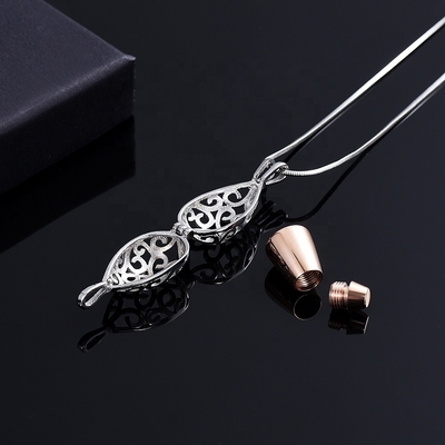 Stainless Steel Necklace Fashionable Cremation Urn Keepsake Jewelry for Men and Women