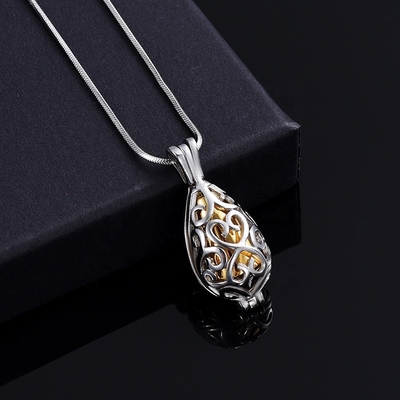 Stainless Steel Necklace Fashionable Cremation Urn Keepsake Jewelry for Men and Women