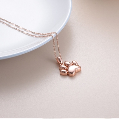 Gift 925 Sterling Silver Paw Cremation Pendant Cremation Jewelry