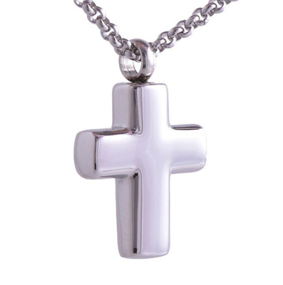 Unique Designs Classic Stainless Steel Cross Urn Pendant for Memorializing Loved Ones